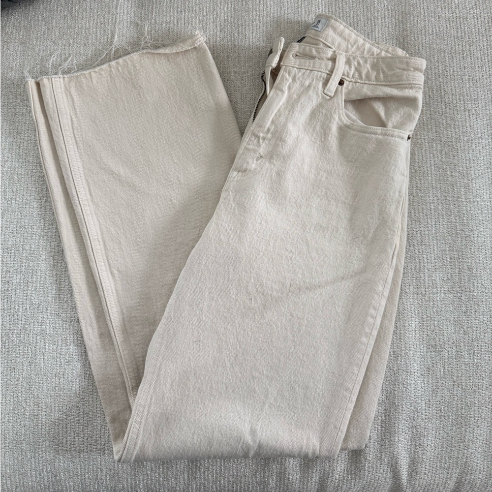 Abercrombie Beige Straight-Leg Jeans